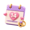 Anniversary greeting card icon