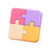 Puzzle greeting card icon